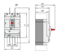Interruptor Termomagnético MCCB NM8S-250S 3P 250 A 50 kA – Código 072263225CH