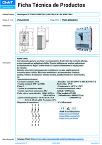 Interruptor Termomagnético MCCB NM8S-250H 3P 250 A 70 kA – Código 072263325CH