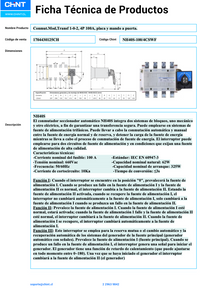 Conmutador Modular CHINT NH40S-100/4CSWF 4P 100 A – Código 1704430125CH