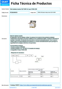 Relé de Mínima Tensión CHINT UQ7 AC380V para NM8-1250 – Código 072202450CH