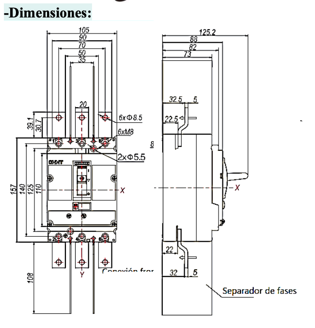 Interruptor Termomagnético CHINT NM8N-250S 3P 160A 415V 50 kA – Código 07023020160CH