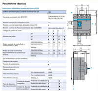 Interruptor MCCB CHINT NXM-160S 4P 160A 36kA Fijo – Código 07212430160CH