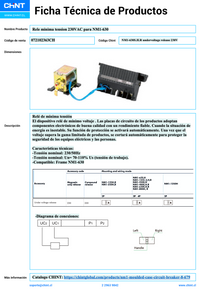 Relé de mínima tensión CHINT 230VAC para Interruptor NM1-630 – Código 072102363CH