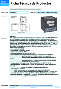 Controlador de Temperatura CHINT XMTA-4211 96x96mm para Termocupla Tipo K – Código 2716007CH