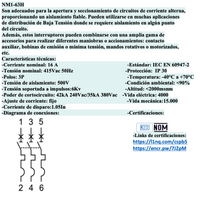 Interruptor Automático CHINT NM1-63H 3P 16A 35kA Fijo – Código 072141216CH