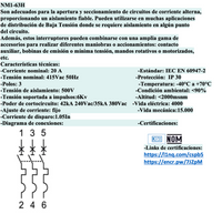 Interruptor Automático CHINT NM1-63H 3P 20A 35kA Fijo – Código 072141220CH