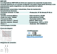 Interruptor Termomagnético CHINT NBP-63R 4P 40A 15kA – Código 07030440CH