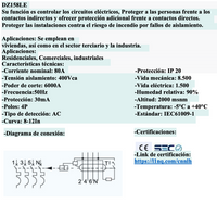 Interruptor Diferencial CHINT DZ158LE 4P 80A 30mA 6kA – Código 070258003CH