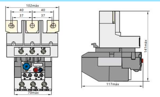Relé Térmico CHINT NR2-150 110–150 A para Contactor 115–150 A – Código 05011150CH