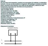 Frecuencímetro Analógico CHINT NP96-HZ-220V 45-55 Hz 220 V AC – Código 27023220CH