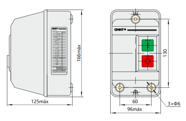 Partidor Directo CHINT NQ3-5.5P 5,5 kW 12 A IP55 – Código 110712220CH