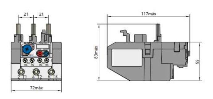 Relé Térmico CHINT NR2-93 23-32A para Contactor NC1-40…95A – Código 05011320CH