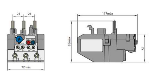 Relé Térmico CHINT NR2-93 30-40A para Contactor NC1-40…95A – Código 05011400CH