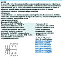Relé Térmico CHINT NR2-93 30-40A para Contactor NC1-40…95A – Código 05011400CH