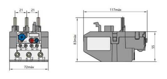 Relé Térmico CHINT NR2-93 55–70A para Contactor NC1 40–95A – Código 05011700CH