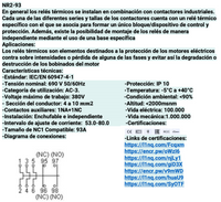 Relé Térmico CHINT NR2-93 63–80A para Contactor NC1 40–95A – Código 05011800CH