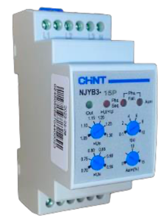 Relé de Asimetría y Falla de Fase CHINT NJYB3-15P 3P+N 380/220V – Código 0506038CH