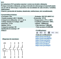 Contactor CHINT NC1-2504Z 25A 4P 11 kW Bobina 24 VDC – Código 03010269100CH
