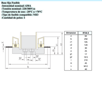 Base Fija CHINT RT36-3-630A para Fusible NH3 1P 630A – Código 19013163CH