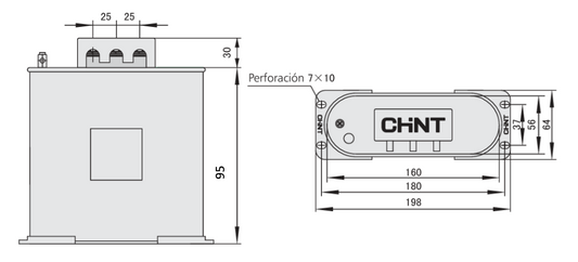 Condensador Trifásico CHINT BZMJ 0.4-5-3 5 kVAR 400 V 50 Hz Tipo Caja – Código 150305540CH