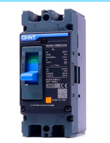 Interruptor Termomagnético MCCB CHINT NXM-63S 2P 16A 25kA 415V Fijo – Código 0721222016CH