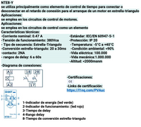 Relé Estrella-Triángulo CHINT NTE8-Y 6–60s 380V AC – Código 05041245CH