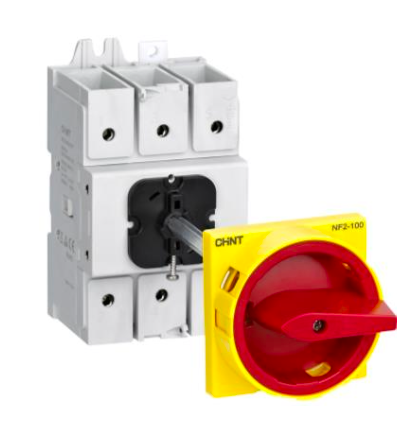 Seccionador a Panel CHINT NF2-32/3DORY 3P 32A 415V AC-23A Manilla Roja/Amarilla – Código 170232032CH