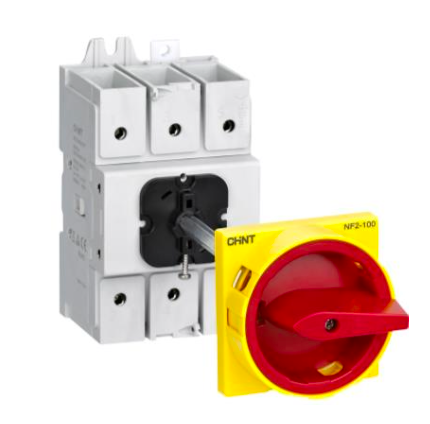Seccionador a Panel CHINT NF2-40/3DORY 3P 40A 415V AC-23A Manilla Roja/Amarilla – Código 170232040CH
