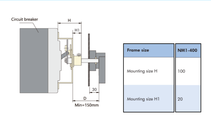Mando Rotativo Prolongado CHINT NM1-400 3P – Código 072103240CH