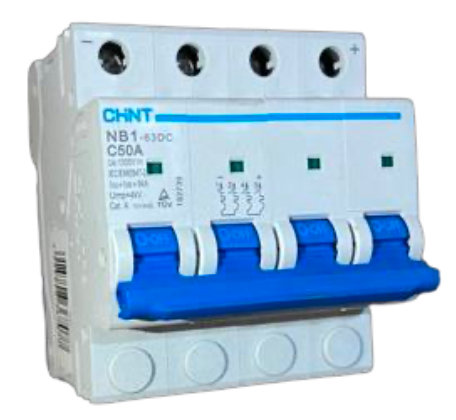 Interruptor DC CHINT NB1-63DC 2P 50A 1000VDC – Código 07032450CH