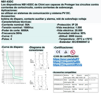 Interruptor DC CHINT NB1-63DC 2P 50A 1000VDC – Código 07032450CH