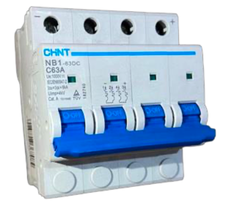 Interruptor DC CHINT NB1-63DC 2P 63A 1000VDC – Código 07032463CH
