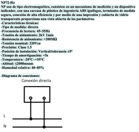 Frecuencímetro de Aguja CHINT NP72-HZ-220V 45–55 Hz 220 Vac – Código 27013220CH