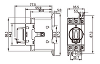 Seccionador a Panel CHINT NF2-25/3DORY 25A 3 Polos – Manilla Roja/Amarilla AC-23A 415V – Código 170232025CH