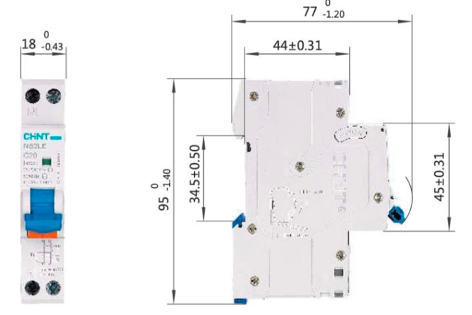 Automático CHINT NB2LE 1P+N 10A Curva B 6kA con Diferencial 300mA Tipo A – Código 0712011030CH