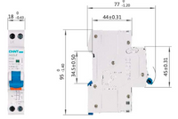 Automático CHINT NB2LE 1P+N 10A Curva B 6kA con Diferencial 300mA Tipo A – Código 0712011030CH