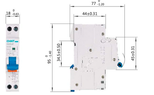 Automático CHINT NB2LE 1P+N 16A Curva B 6kA con Diferencial 300mA Tipo A – Código 0712011630CH