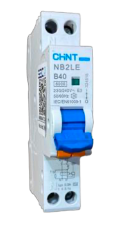 Automático CHINT NB2LE 1P+N 40A Curva B 6kA con Diferencial 300mA Tipo A – Código 0712014030CH