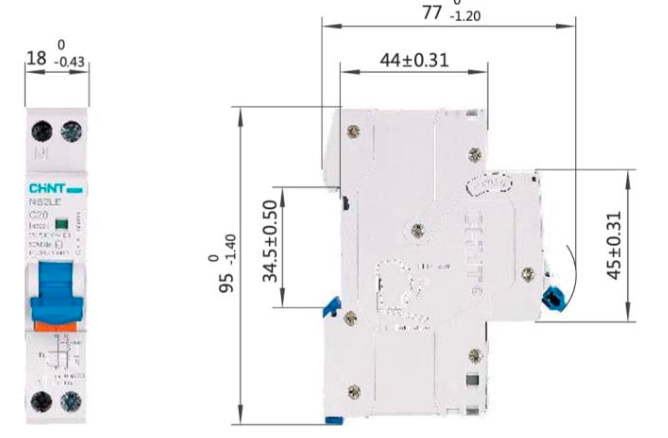 Automático CHINT NB2LE 1P+N 10A Curva C 6kA con Diferencial 300mA Tipo A – Código 0712111030CH
