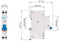 Automático CHINT NB2LE 1P+N 32A Curva C 6kA con Diferencial 300mA Tipo A – Código 0712113230CH