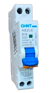 Automático CHINT NB2LE 1P+N 16A Curva B 6kA con Diferencial 30mA Tipo A – Código 0712011603CH