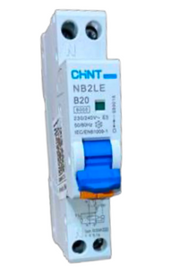 Automático CHINT NB2LE 1P+N 20A Curva B 6kA con Diferencial 30mA Tipo A – Código 0712012003CH