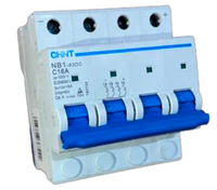 Interruptor DC CHINT NB1-63DC 2P 16A 1000VDC Curva C – 6kA – Código 07032416CH