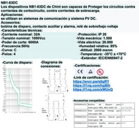 Interruptor DC CHINT NB1-63DC 2P 32A 1000VDC Curva C – 6kA – Código 07032432CH