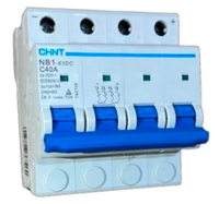 Interruptor DC CHINT NB1-63DC 2P 40A 1000VDC Curva C – 6kA – Código 07032440CH