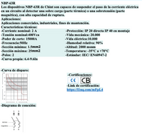 Interruptor Automático CHINT NBP-63R 2P 2A Curva C 15kA IEC60947 – Código 07030202CH