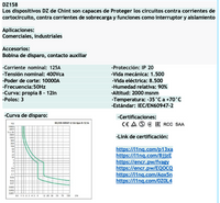 Interruptor Termomagnético CHINT DZ158-125 3P 125A 10kA 400V – Código 07011125CH