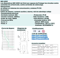 Interruptor DC CHINT NB1-63DC 2P 20A 1000VDC Curva C – Código 07032420CH