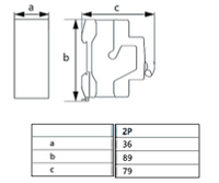 Interruptor a riel DIN CHINT NBP-63R 2P 10A 15kA – Código 07030210CH