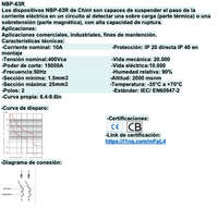 Interruptor a riel DIN CHINT NBP-63R 2P 10A 15kA – Código 07030210CH